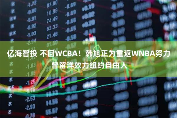 亿海智投 不回WCBA!韩旭正为重返WNBA努力 曾留洋效力纽约自由人